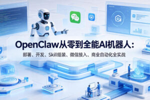 OpenClaw从零到全能AI机器人：部署、开发、Skill组装、微信接入、商业自动化全实战